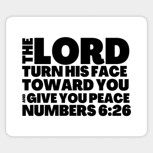 Numbers 6-26 His Face Shine Toward You Sticker